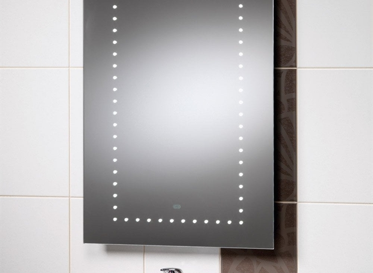 Atlanta Mirror with LED Lights & Rear Anti-Mist Pad - 500 x 700mm